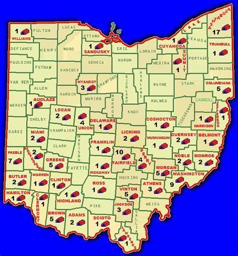 Covered Bridges In Ohio Map | County Covered Bridge map only shows the ...