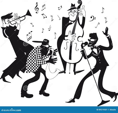 Jazz Band Cartoon Vector | CartoonDealer.com #15277073