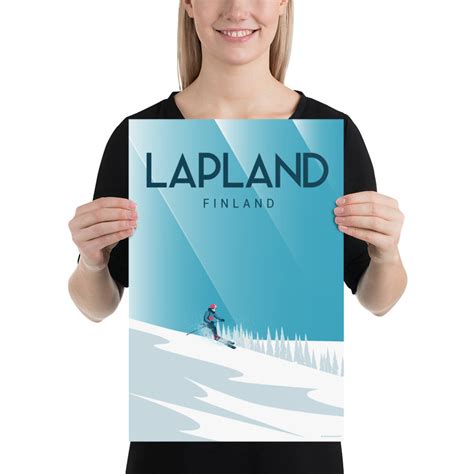 Lapland Finland Travel Poster Wall Art Print Scandinavia - Etsy