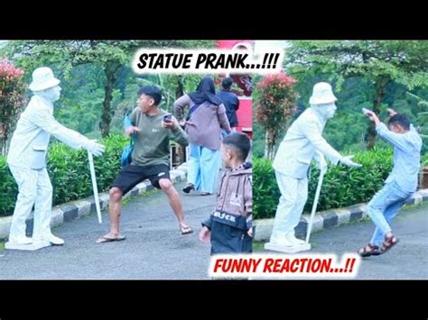 STATUE PRANK FUNNY REACTION || D'LAS PURBALINGGA - YouTube