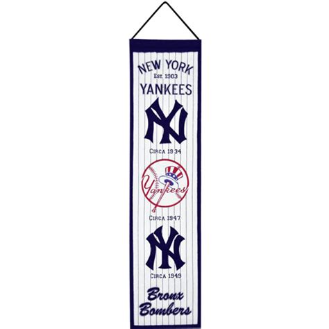 New York Yankees Logo Evolution Heritage Banner – Palm Beach Autographs LLC