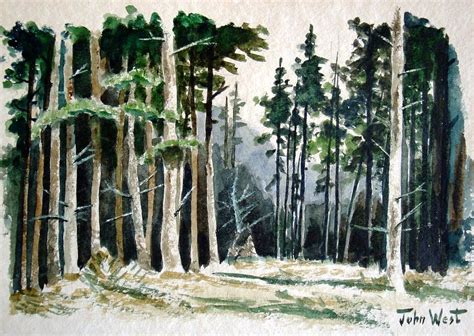 Pine Forest Painting at PaintingValley.com | Explore collection of Pine Forest Painting