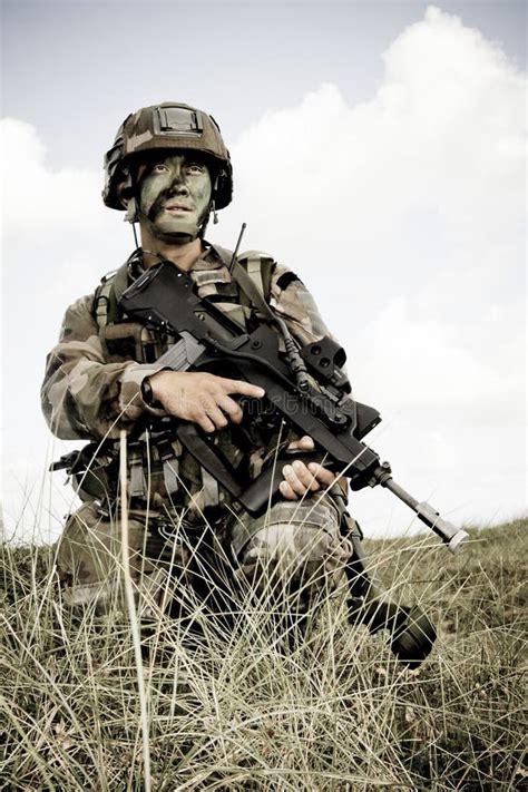 France, the Training Center of a Foreign Legion - Circa, 2011. Legionnaires during Training ...