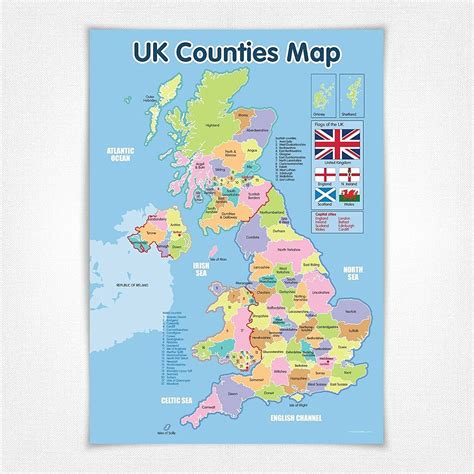 Buy A3 Laminated UK Counties Online at desertcartINDIA