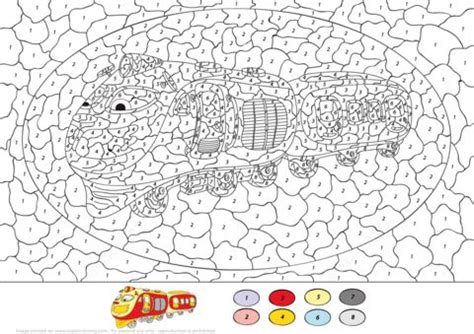 Train Color by Number from Color by Number Worksheets category. Select ...