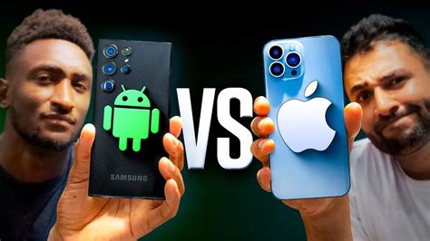 Android vs iPhone - Which is ACTUALLY Better? (ft MKBHD) Realtime ...