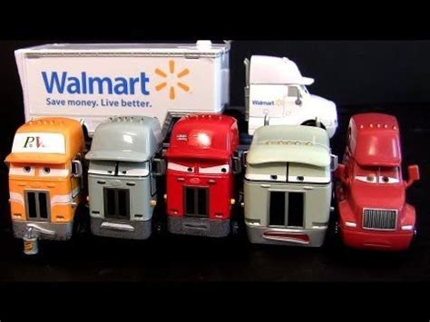 7 Pixar Cars Trucks Walmart Wally Hauler, Jerry Recycled Batteries ...