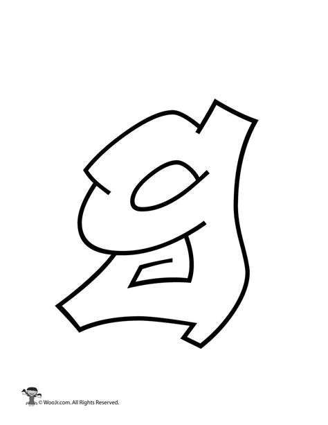 Graffiti Lowercase Letter g | Woo! Jr. Kids Activities : Children's Publishing | Graffiti letter ...