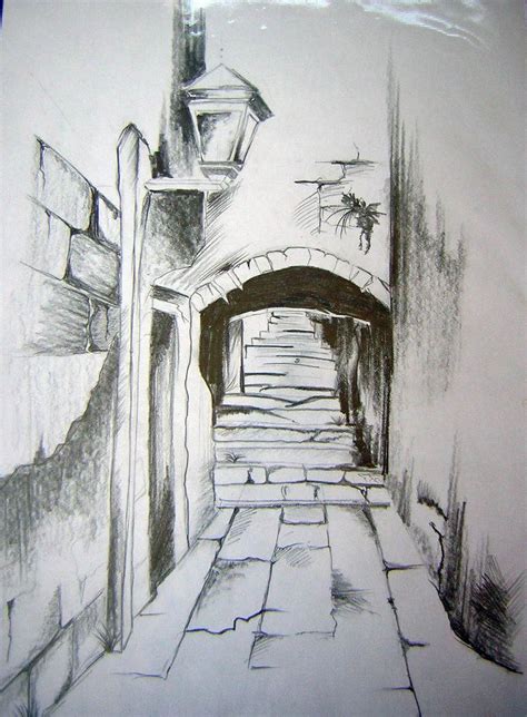 Landscape Drawings in Pencil | pencil drawing by webgirla traditional ...