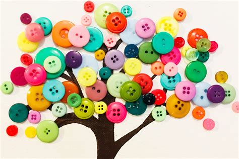 Colourful Button Trees