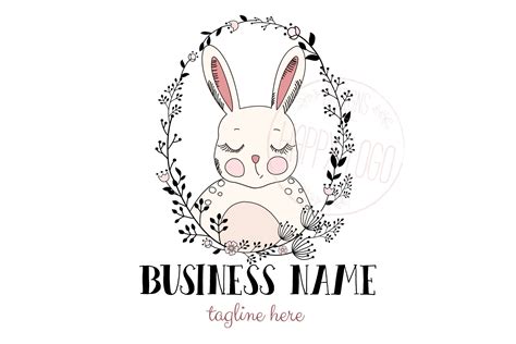 DIGITAL Custom Logo Design Cute Bunny Logo Cartoon Bunny - Etsy | Logotipos personalizados ...