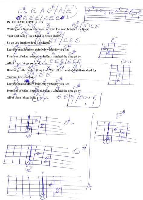 Interstate Love Song Guitar Chords | Go Guitar Sheet Music