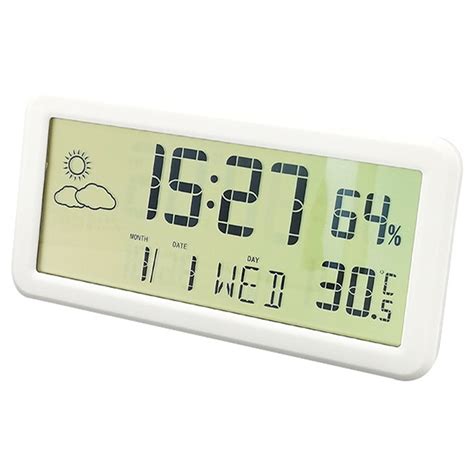 Compact Digital with LCD Screen - Large Date & Time Display, Bedside ...