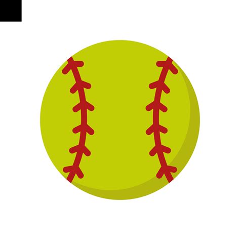 Softball icon logo flat style 21823680 Vector Art at Vecteezy