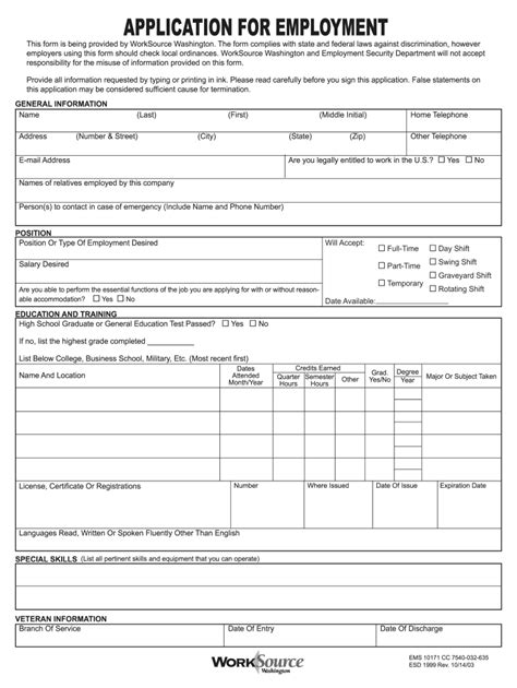 2003 Form WorkSource EMS 10171 CC Fill Online, Printable, Fillable, Blank - pdfFiller