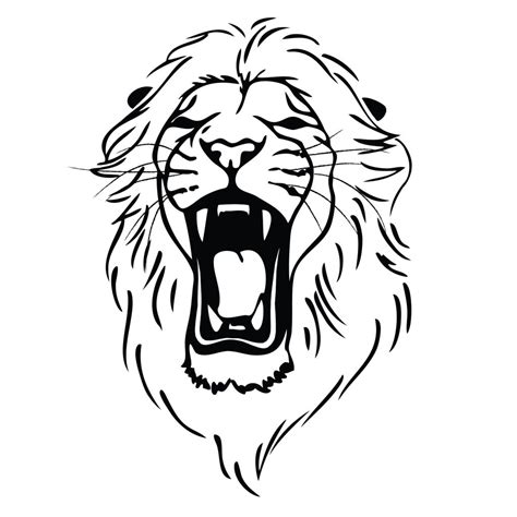 Lion Face Outline Drawing at PaintingValley.com | Explore collection of Lion Face Outline Drawing