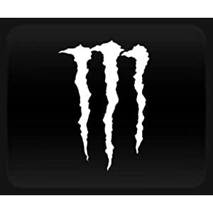 Monster Energy Logo White Sticker Decal | Me Monster Energy