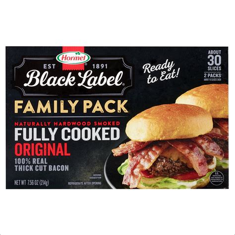 Hormel Black Label Fully Cooked Bacon Nutrition | Besto Blog