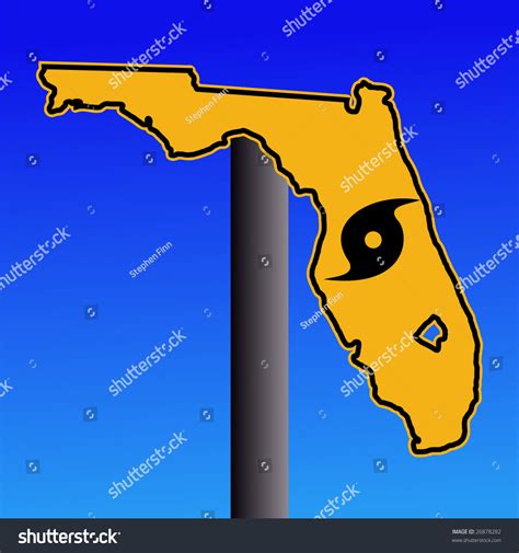 Florida Warning Sign Hurricane Symbol On Stock Illustration 26878282 | Shutterstock