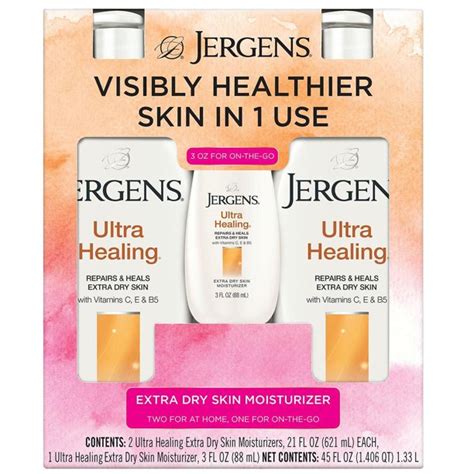 Jergens Ultra Healing Extra Dry Skin Moisturizers (2 - 21 fl. oz. & 1 - 3 oz.) - Walmart.com ...