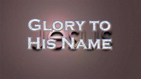 Glory to His Name (Piano Instrumental) - YouTube