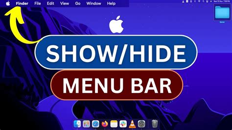 How to Show/Hide Menu Bar on Mac? | Full Screen Menu Bar Disappearing Problem Solved? - YouTube