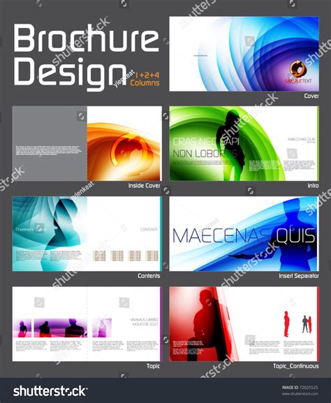 Business Brochure Layout Design Template With 14 Pages (7 Spreads ...