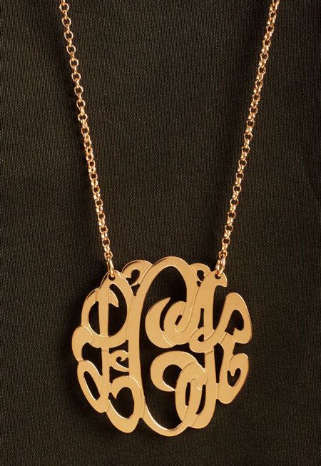 Rose Gold Monogram Necklace – Be Monogrammed