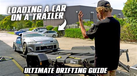 How to load a Car on a Car Trailer | Ultimate Drifting Guide - YouTube