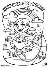 Jump Rope Girl Coloring Page  Free Printable Pages sketch template