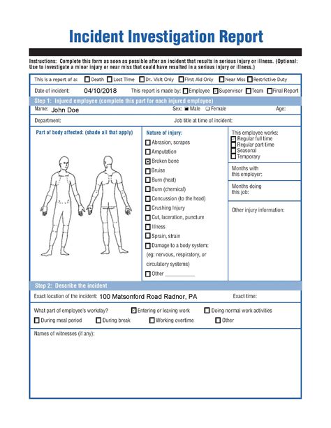 Handout-Accident_Investigation_Form-Sample_1 | The Safegard Group, Inc.The Safegard Group, Inc.