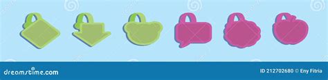 Set of Wobbler Cartoon Icon Design Template with Various Models. Vector Illustration Isolated on ...