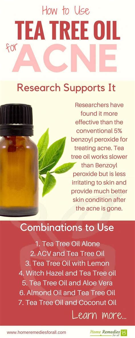 Tea tree oil is an excellent remedy for acne. Use it alone and with many other natural produc ...