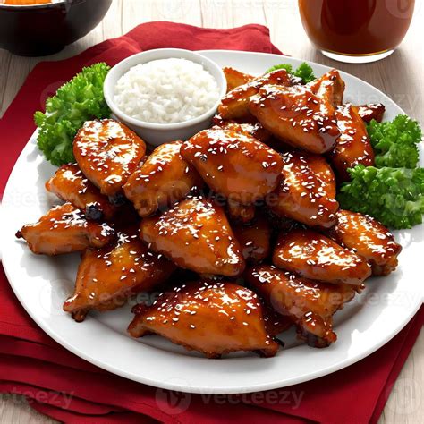 spicy Honey Chicken Wings, generative art by A.I. 22266611 Stock Photo ...