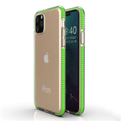 For iPhone 11 Pro Max TPU Two-color Drop-proof Protective Case (Fresh Green) – Alexnld.com