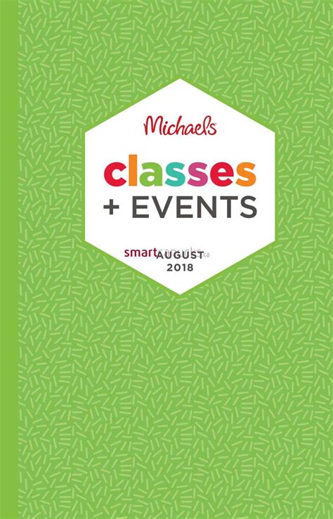 Michaels Classes + Events August 1 to 31