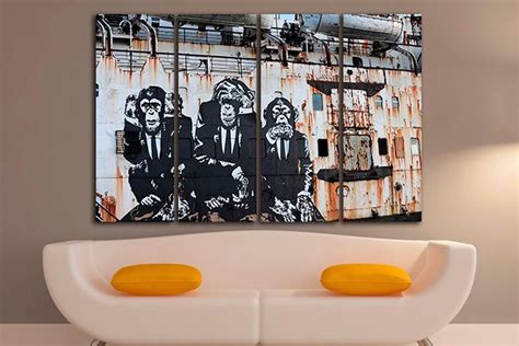 3 Wise Monkeys Wall Art Canvas Speak No Evil Hear No Evil See - Etsy | Monkey wall art, Monkey ...