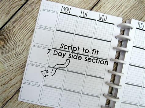 Custom Script Stickers - Craft Penguin Planner