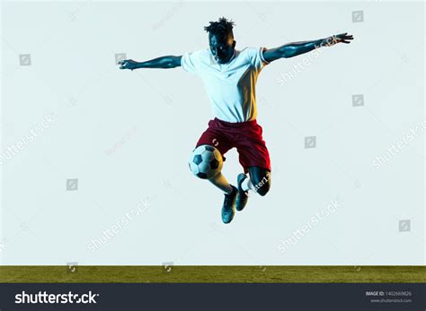 Young Africanamerican Male Football Soccer Player Stock Photo ...