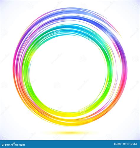 Rainbow Vector Abstract Circle Frame Stock Vector - Image: 42671267