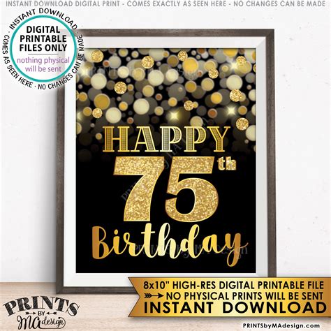 75Th Birthday Card Printable - Printable Word Searches