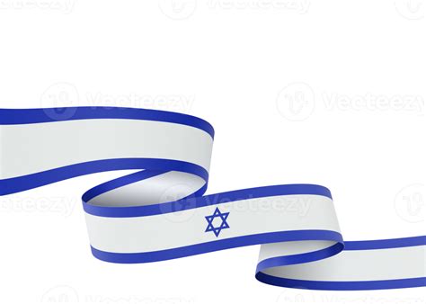 Israel flag design national independence day banner element transparent ...