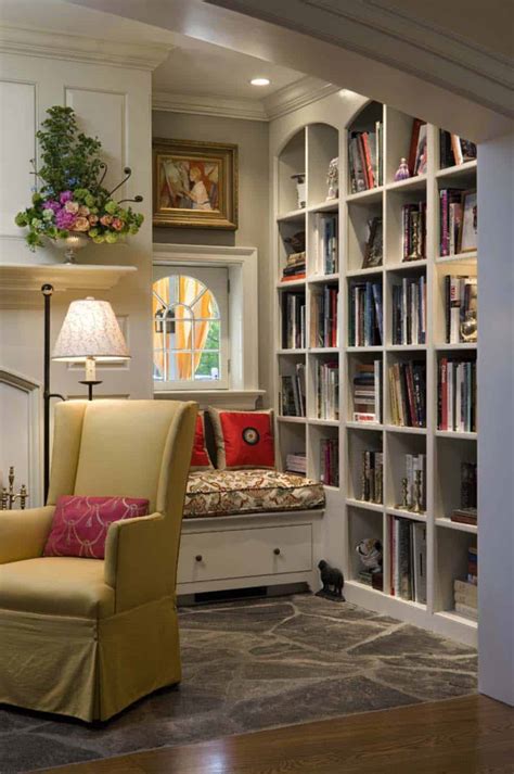 36 Fabulous home libraries showcasing window seats