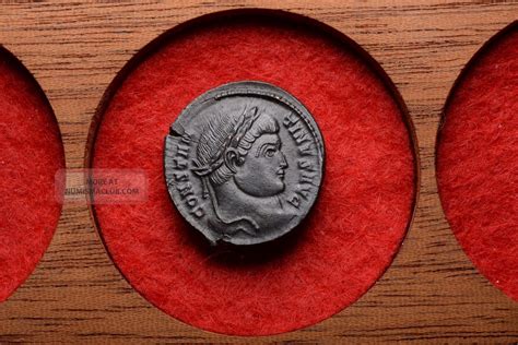 Ancient Roman Bronze Follis Coin Of Emperor Constantine The Great - 323 Ad