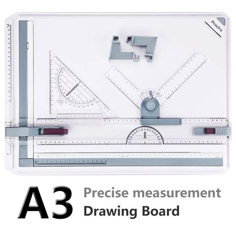 Buy Preciva A3 Drawing Board Set, Technical Drafting Table Metric System 51 * 36.5 cm, Multi ...