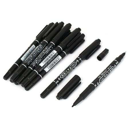 10pcs Double Marker Black Ink Waterproof Marking Pen for Officers ...