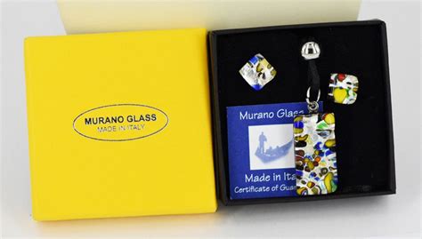 Murano Glass Jewelry Set with Box - Venetian / Murano - Glass