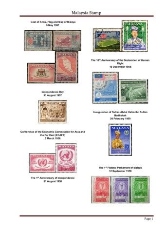 MALAYSIA STAMP 1957 - 2020 - Flipbook by niezahani | FlipHTML5