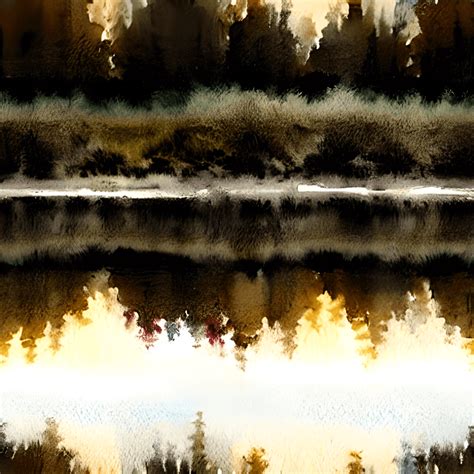 River Sky Reflection Watercolor Photograph · Creative Fabrica