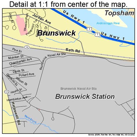 Brunswick Maine Street Map 2308395